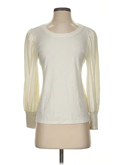Pre-owned Nation Ltd 3/4 Sleeve T-shirt In Ivory
