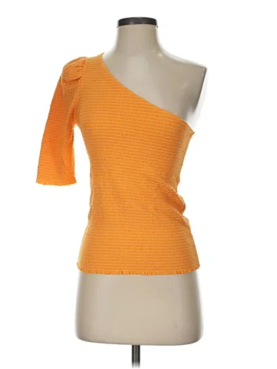 Pre-owned Nation Ltd 3/4 Sleeve T-shirt In Orange