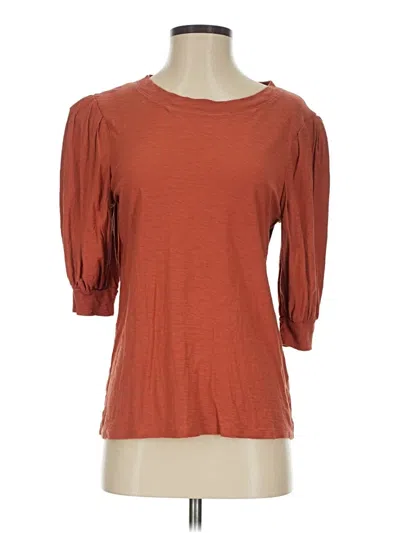 Pre-owned Nation Ltd 3/4 Sleeve T-shirt In Orange
