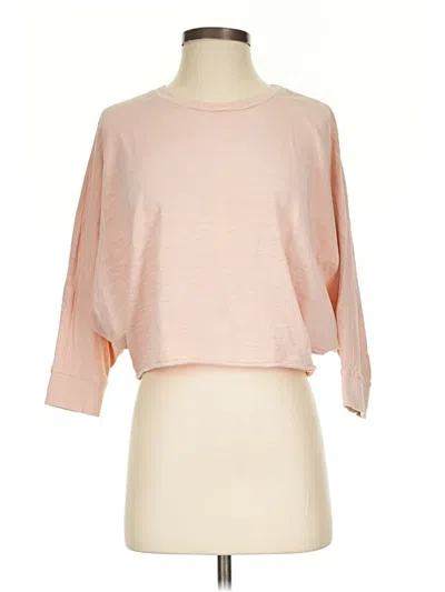 Pre-owned Nation Ltd 3/4 Sleeve T-shirt In Pink