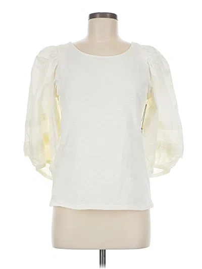 Pre-owned Nation Ltd 3/4 Sleeve T-shirt In White