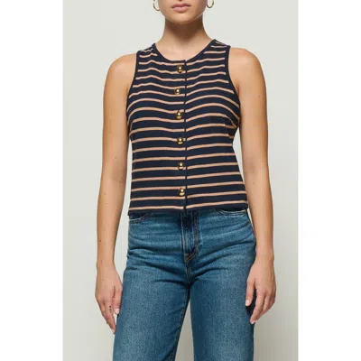 NATION LTD NATION LTD ABBIE SLEEVELESS KNIT BUTTON-UP SHIRT
