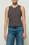 Nation Ltd Abbie Sleeveless Top In Latte Stripe In Multi
