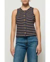 Nation Ltd Abbie Sleeveless Knit Button-up Shirt In Blue