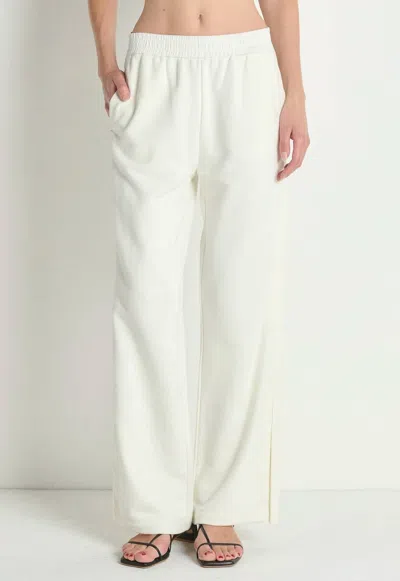 Nation Ltd Abigail Knit Sweatpant In Porcelain In White
