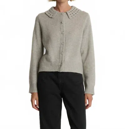 Nation Ltd Addie Button Front Cardigan In Heather Grey In Multi