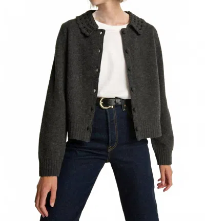 Nation Ltd Addie Cardigan In Heather Charcoal In Gray