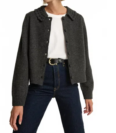 Nation Ltd Addie Wool Cardigan In Hesther Charrcoal In Gray