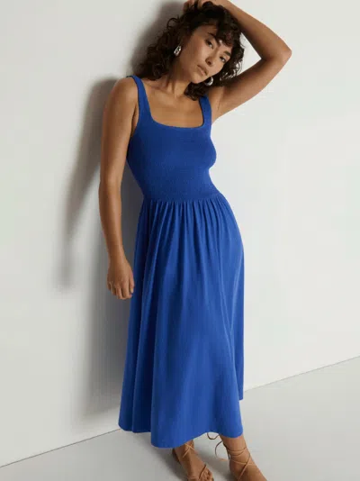Nation Ltd Adeline Midi Dress In Lapis In Blue