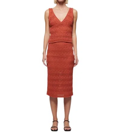 Nation Ltd Adriana Crochet Knit Tank In Ginger In Multi