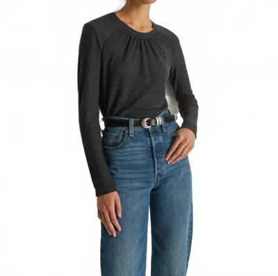 Nation Ltd Alejandra Long Sleeve Tee In Heather Charcoal In Black