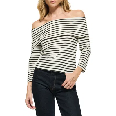 NATION LTD NATION LTD ALEXI STRIPE OFF THE SHOULDER TOP