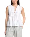 Nation Ltd Ali Tie Front Top In White