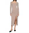 Nation Ltd Alma Column Dress In Mushrom In Neutral