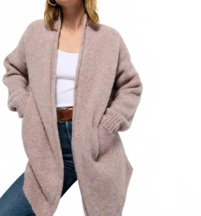 Nation Ltd Alyiah Open Front Cocoon Cardigan In Whisper In Neutral