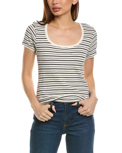 Nation Ltd Amanda Square Neck Cap Sleeve Sweater In White