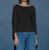 Shop Nation Ltd Amelie Envelope Neck Top In Jet Black