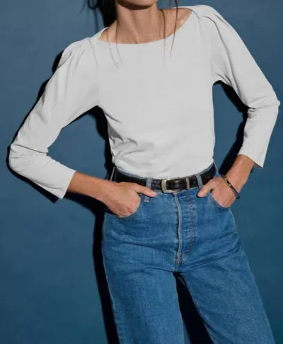Nation Ltd Amelie Envelope Neck Top In White