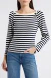 Nation Ltd Amelie Stripe Envelope Neck Top In Multi