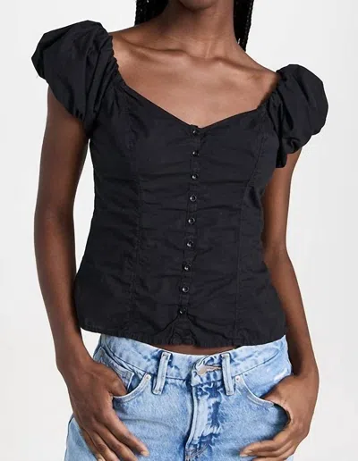 Nation Ltd Angel Bubble Sleeve Cami In Black