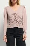Nation Ltd Angelina Long Sleeve Top In Whisper