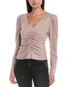 Nation Ltd Angelina Long Sleeve Top In Whisper In Pink