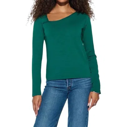 Nation Ltd Anita Asymmetrical Top In Forest In Green