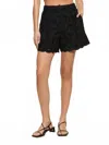 Nation Ltd Archer Lace Short In Jet Black In Multi