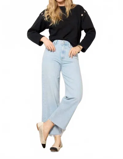 Nation Ltd Arlem Crew Sweatshirt In Jet Black