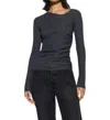 Nation Ltd Arlo Top In Marled Grey In Multi