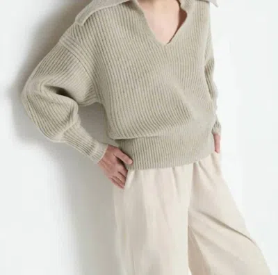 Nation Ltd Ashton Collared Pullover Sweater In Moonbeam In Neutral
