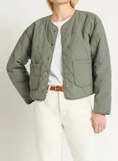 Nation Ltd Aspen Quilted Jacket In Caster Grey In Green