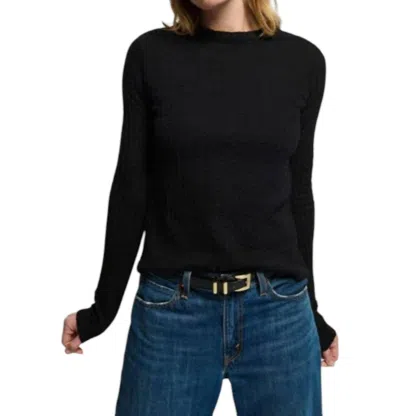 Nation Ltd Avalon Long Sleeve Tee In Black