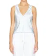 NATION LTD AVE V-NECK SLEEVELESS TOP IN SKYWAY