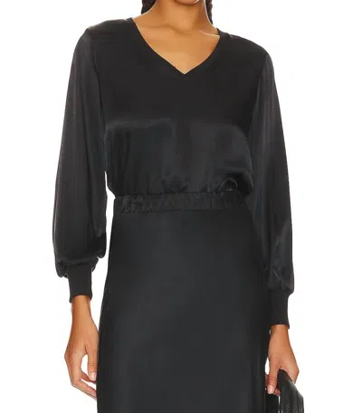 Nation Ltd Ayra Dressed Up V Neck Top In Black