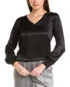 Nation Ltd Ayra Dressed Up V-neck In Black