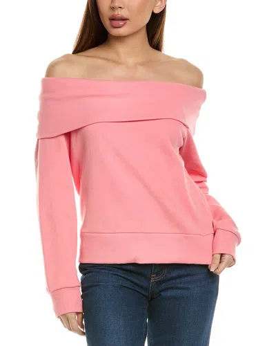 NATION LTD BARBIE OFF-THE-SHOULDER SWEATSHIRT