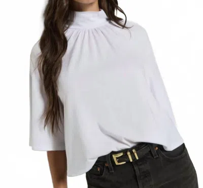 Nation Ltd Bell Half Sleeve Top In White