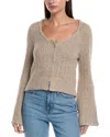 Nation Ltd Berenice Alpaca & Wool-blend Cardigan In Brown