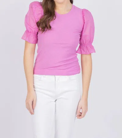 Nation Ltd Bia Gathered Sleeve Tee In Prom Date In Multi