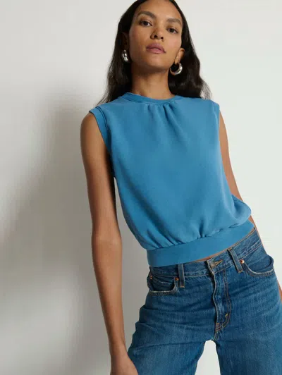 Nation Ltd Billie Sleeveless Sweatshirt In Indigo In Blue