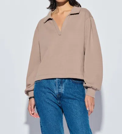 Nation Ltd Blake Pullover Sweatshirt In Mushroom In Neutral
