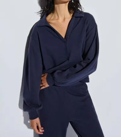 Nation Ltd Blake Relaxed Sweatshirt In Graphite In Blue