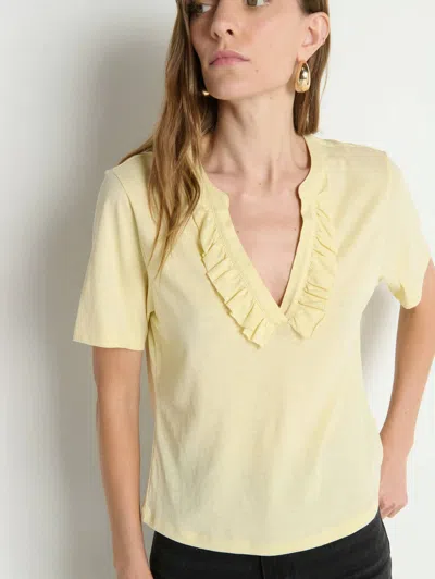 Nation Ltd Blondie Top In Custard In Yellow