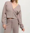 Nation Ltd Bo Balloon Sleeve Cardigan In Whisper In Multi