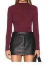 Nation Ltd Bordeaux Charlotte Top In Red In Red