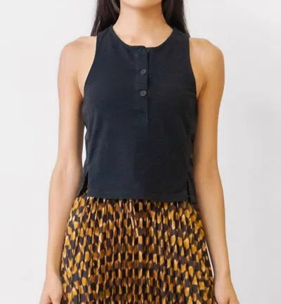 Nation Ltd Bree Button Front Tank Top In Jet Black