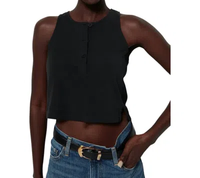 Nation Ltd Bree Button Front Tank Top In Jet Black