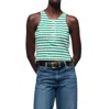 Nation Ltd Bree Tank Top In Verdant Green Stripe In Multi