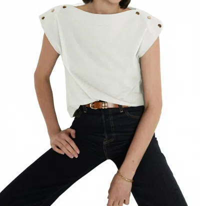 Nation Ltd Brooks Boatneck Top In Optic White